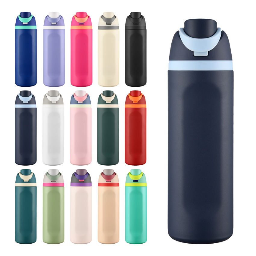 Custom Logo 16oz 19oz 24oz 32oz BPA Free Sports Water Bottle Insulated Stainless Steel Water Bottle with Straw for Kids Adults